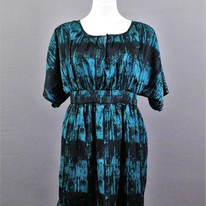 Whisper Women‎ Dress Green Black L